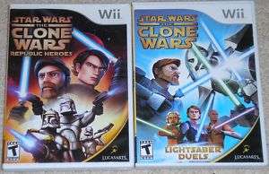 Nintendo Wii Lot   STAR WARS The Clone Wars Lot of 2  