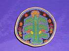   Beaded Prayer Bowl 3.5 inches wide with a Corn Plant and Peyote #6