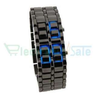 Blue LED Digital Watch Lava Style Mens Ladies Sports Fashion Wrist 