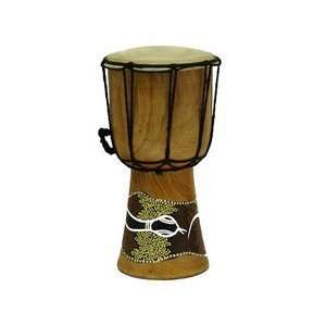  Carved Djembe Drum with Snake Design Brand New
