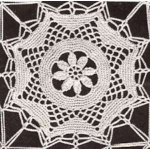 Crochet PATTERN to make   Bedspread Ballerina Round Floral Motif Block 