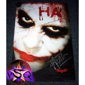 The Dark Knight Signed By Heath Ledger The Joker Advance Autographed 