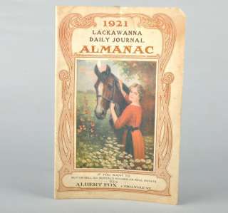   Atkinson Fox Thoroughbreds #1 Print on 1921 Lackawanna Almanac Book