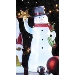  Pack of 2 LED Lighted Color Changing Christmas Snowman 