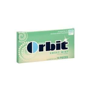 Orbit Gum, Sugarfree, Sweet Mint,14 ct,(pack of 10)
