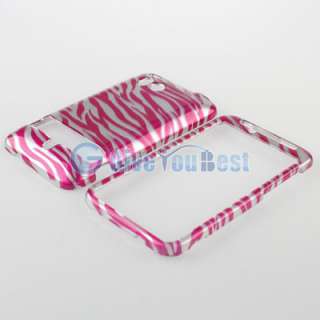 Pink Zebra Hard Phone Rubber Case Cover Skin Protector For HTC 