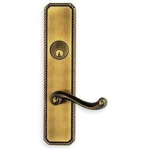 Omnia D24570 US3 A Deadbolt with Plates Polished Brass Keyed Entry Ent
