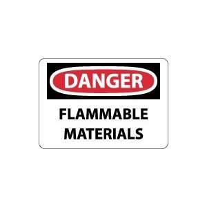    OSHA DANGER Flammable Materials Safety Sign