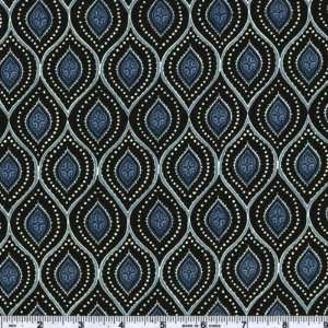  45 Wide Bryant Park Tear Drops Blue Fabric By The Yard 