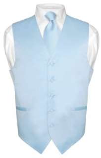   BABY BLUE Dress Vest and NeckTie Set for Suit or Tuxedo Clothing
