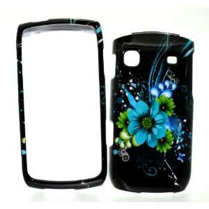  Blue Green Moon Flower Snap on Hard Protective Cover Case 