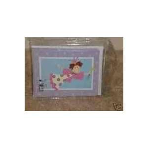  Princess Fairy Purple Blue Brown Hair Blank Note Cards w 