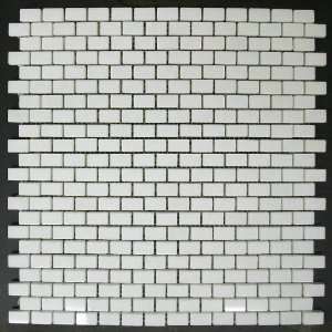 Thassos White 5/8x3/4 Mini Brick Mosaic Tile Polished   Marble from 