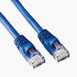  7ft Blue Cat 5E Patch Cable, Molded Electronics