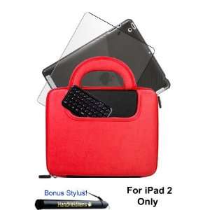 HHi iPad 2 Combo Pack   Kroo DICE Carrying Case (Red) + Mini Bluetooth 