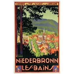 Niederbronn by Lucien Blumer 15x24 