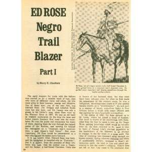    1969 Ed Rose Negro Mountain Man Fur Trader 