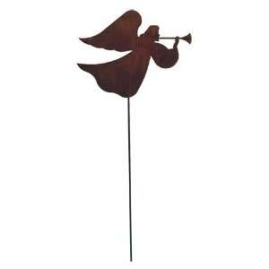  Angel Rusted Garden Stake 0in.W x 35in.H x 0in.D Patio 