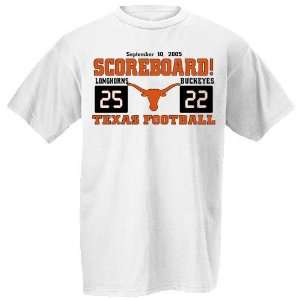  Texas Longhorns 2005 Score Over Ohio State White T shirt 