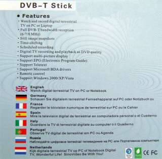 Digital USB DVB T HDTV TV Tuner Recorder Receiver,150  
