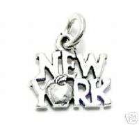 sterling silver NEW YORK BIG APPLE charm 351  