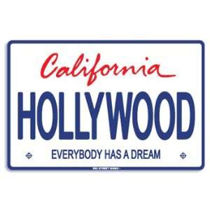 Hollywood California Aluminum Sign in White Everything 