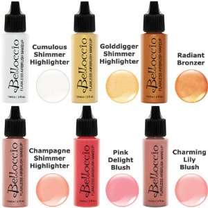  Belloccio Airbrush Makeup Neutral Colors Blush Set 6 Pack 