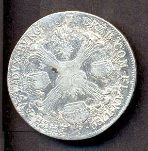 AUSTRIA HOLLAND SILVER COIN, 1/2 KRON,1789 YEAR ,FINE =$125