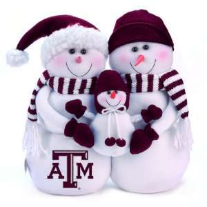   Texas A&M Aggies Snowmen Family Holiday Table Top Decoration Home