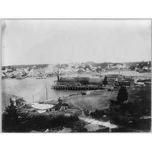  Birds eye view of Boothbay Harbor,Lincoln County,Maine,ME 