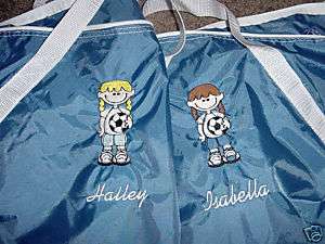 Personalized Soccer Team Nylon Duffle Bag Boy or Girl  