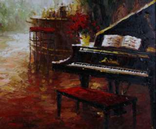 Baby Grand Piano Original Canvas Red Black SUPER SALE  