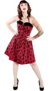 Sourpuss Rockabilly Black Heart Red Dress Tattoo Gothic  