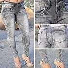   Skinny Grey Acid Wash Jeans Jeggings SZ 0 13  JP2021