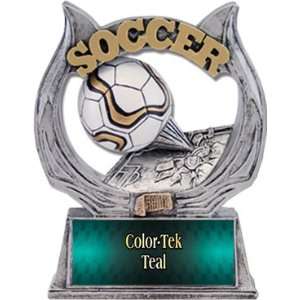  Hasty Awards 6 Custom Soccer Ultimate Resin Trophy TEAL COLOR 