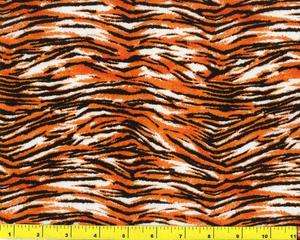 Orange Black Tiger Stripe Quilting Fabric by Yard #151  