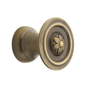  Small Flower Design Cabinet Knob in Antique By Hand   1 