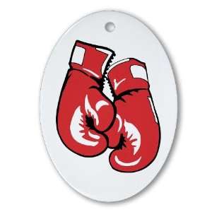  Boxing Gloves Oval Ornament by 