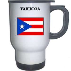  Puerto Rico   YABUCOA White Stainless Steel Mug 