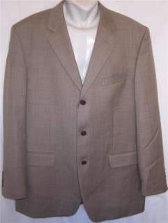   New York BROWN GRAY 100% WOOL 3Btn sport coat suit blazer jacket men