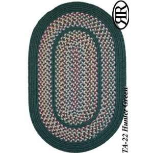  Tapestry Collection Hunter Green Braided Round Area Rug 4 