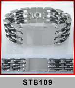 Mens 15mm Gunmetal Curb Chain Bracelet★BLING★BPB10#Z6  