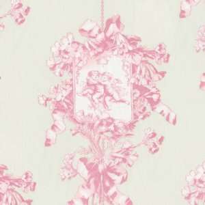   Angel Toile Red/Light Green Braemore Fabric the Yard 