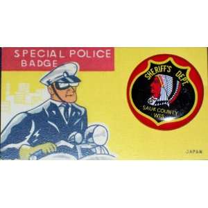  WISCONSIN Sheriffs Dept. Tin Litho Badge, 1960s 
