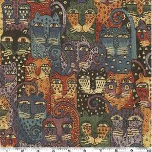  Allover Cats Tapestry Multi Fabric By The Yard Arts, Crafts & Sewing