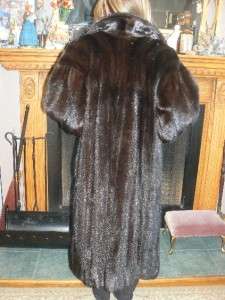 Beautiful Full Length Mahogany Mink Fur Coat XL  