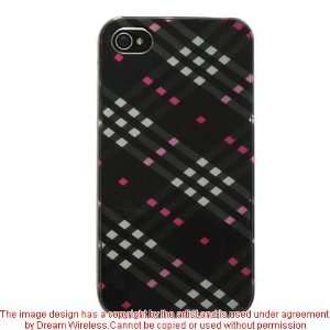   Mini Pink Checker Snap on Hard Skin Shell Case for Apple iPhone 4 /4S