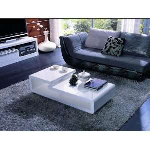  5011C   Modern White Lacquer Coffee Table