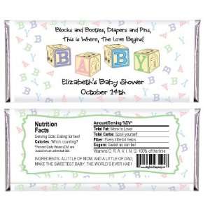  Blocks   Personalized Candy Bar Wrapper Baby Shower Favors Baby