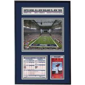  New England Patriots Super Bowl XLII Ticket Frame Jr 